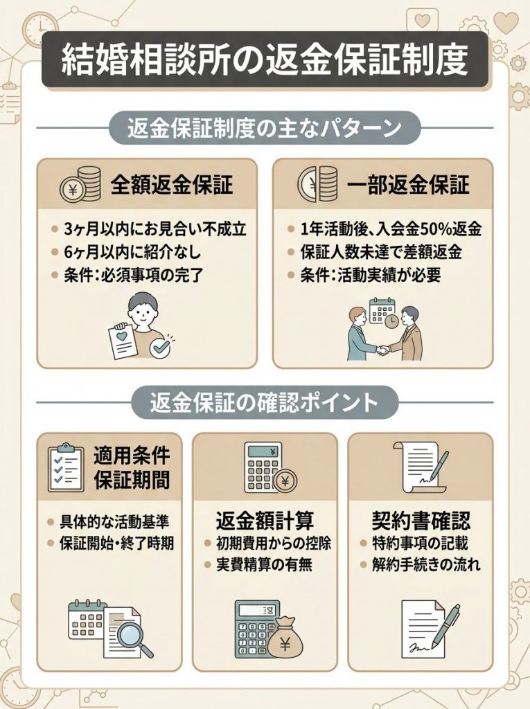 返金保証制度の有無と条件