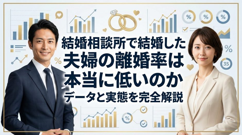 結婚相談所で結婚した夫婦の離婚率は本当に低いのか データと実態を完全解説